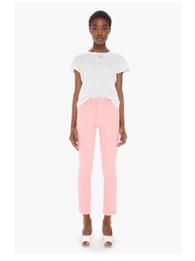 MOTHER Pink Ankle Crop Jeans
